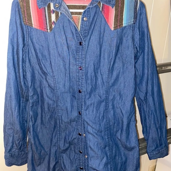 Crazy train Jean tunic/shirt dress - Picture 2 of 3